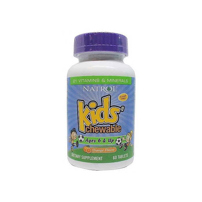 Вітамины для дітей Natrol Kid's Chewable 6 & Up Orange Flavor - 60 таб