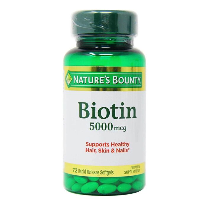 Біотин Nature's Bounty Biotin 5,000 mcg 72 капсули