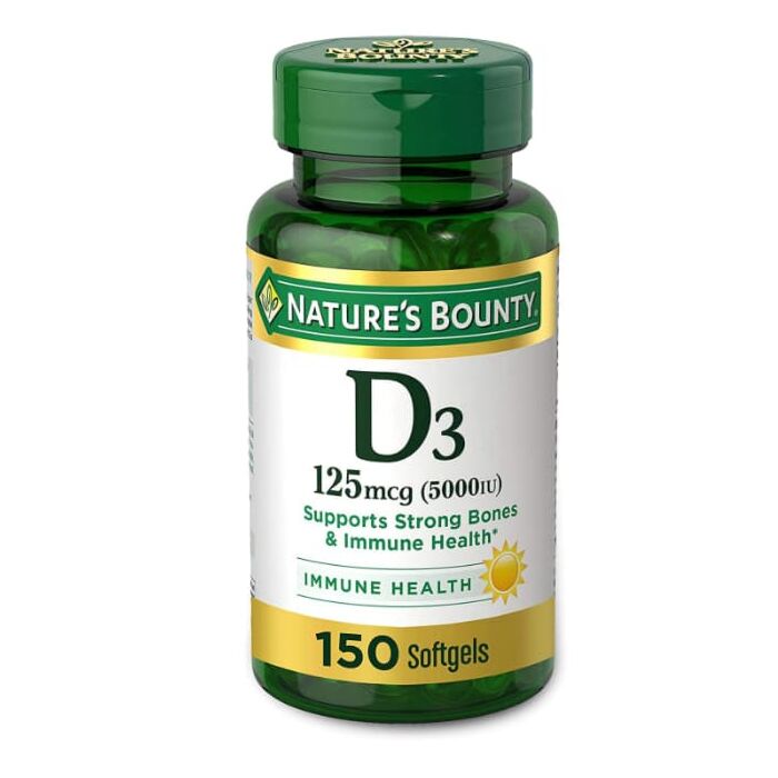 Витамин D Nature's Bounty D3 mcg (5000IU) 150 softgel (10/22)