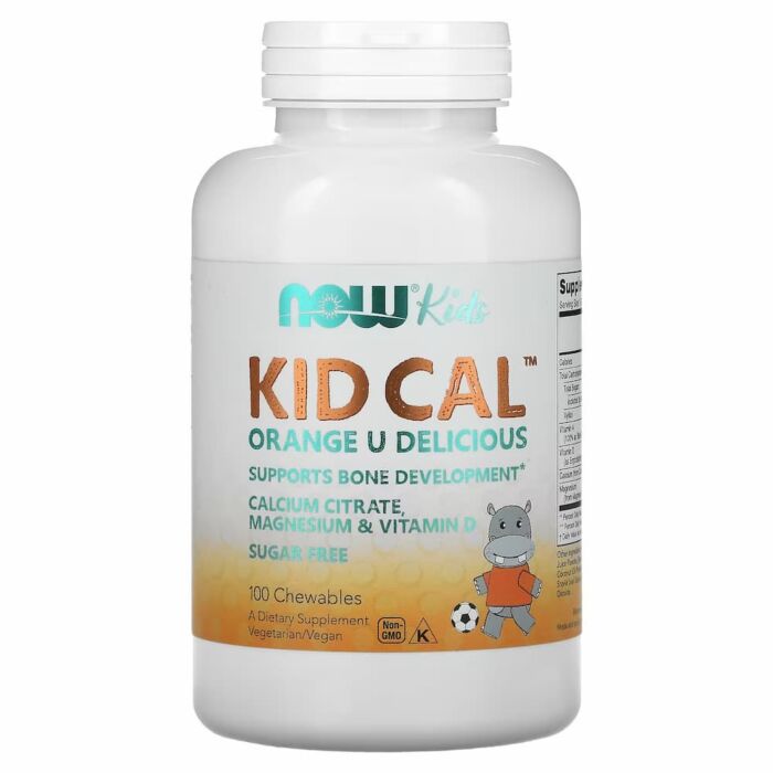 Вітамины для дітей NOW Kid Cal Orange 100 Chewables