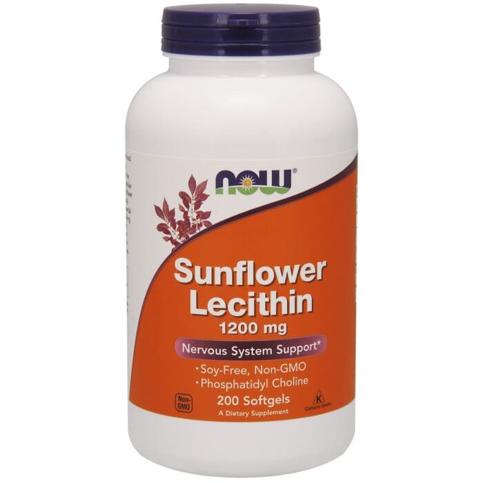 Лецітин NOW Sunflower Lecithin 1200mg 200 caps