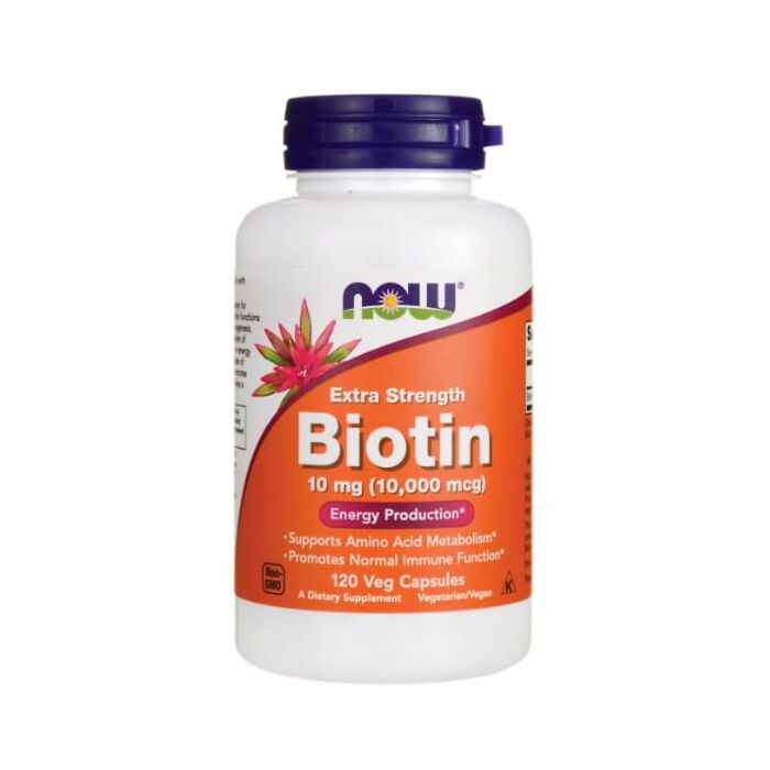 Биотин NOW Biotin 10mg (10,000mcg) 120 капс