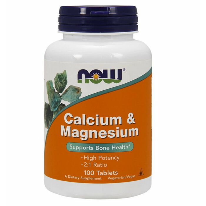 Минералы кальций-магний-цинк NOW Calcium & Magnesium 2:1 ratio - 100tab