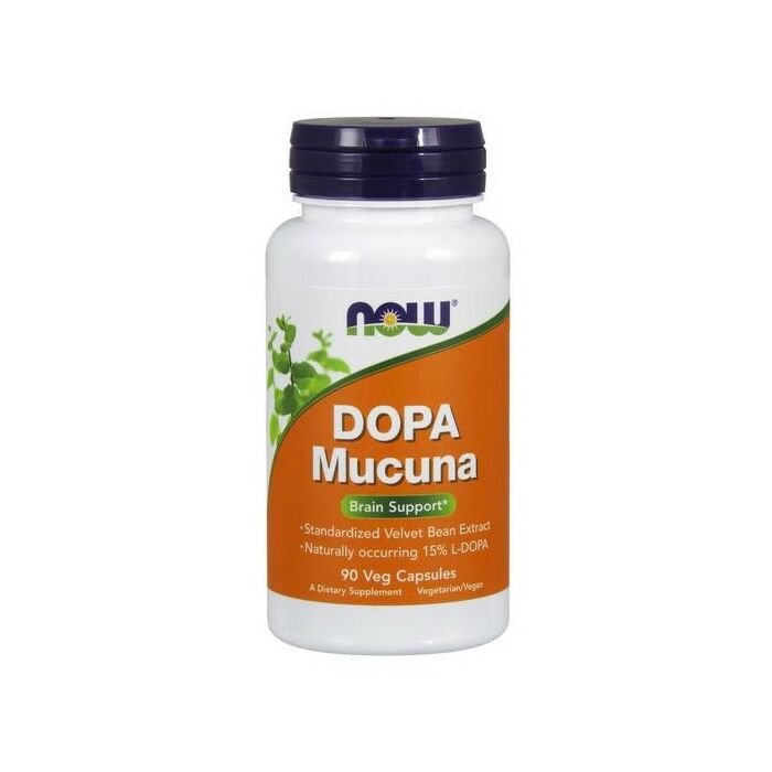 Для поддержки нервной системы NOW DOPA Mucuna 90 капсул