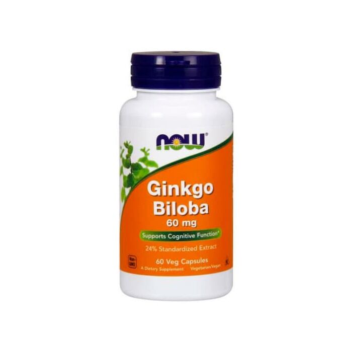 Ноотропний комплекс NOW Ginkgo Biloba 60 mg 60 капс