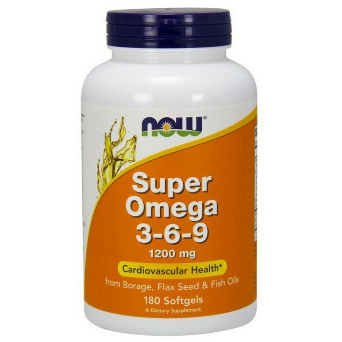 Омега жири NOW Super Omega 3-6-9 1200 мг 180 капс