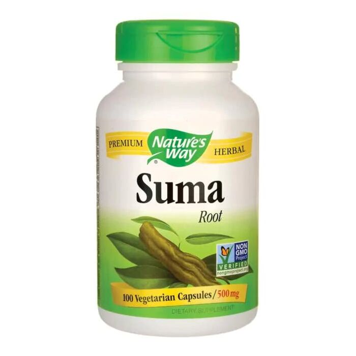 Спеціальна добавка  Suma Корень сума (бразильский женьшень), 1500 мг, 100 веганских капсул
