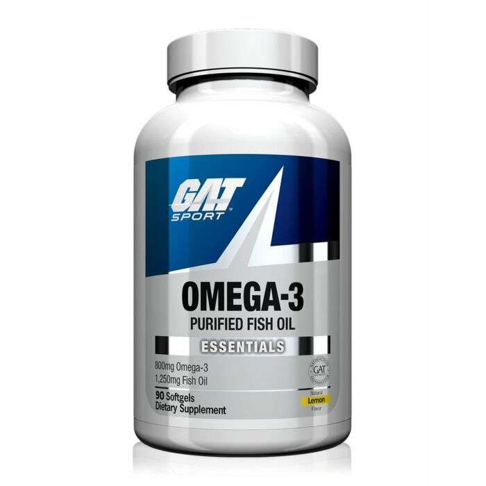 Омега жиры Gat OMEGA-3 1.250 mg concentrate - 90 caps natural Lemon flavor (exp 20/07/2024)