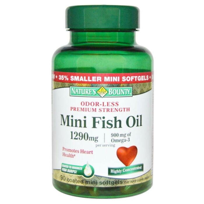 Омега жири Nature's Bounty Fish Oil 1290 mg Mini Softgels