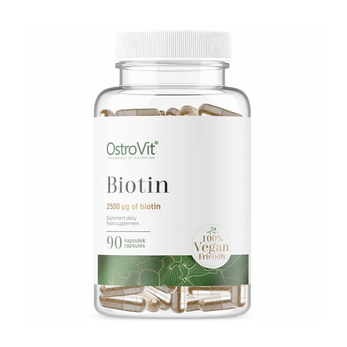 Витамин B, Специальная добавка OstroVit Biotin Vege 2500 mcg - 90 caps