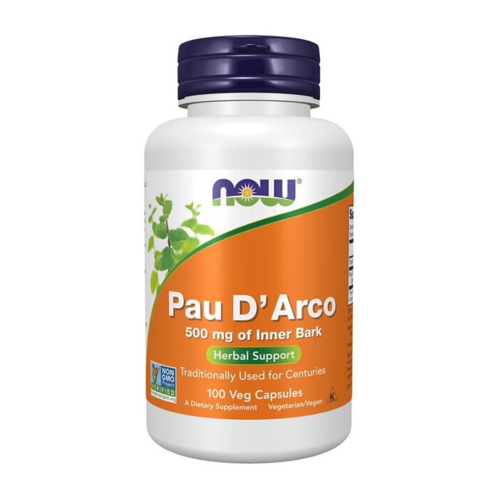 Для укрепления иммунитета NOW Pau D'Arco 500 mg 100 veg capsules