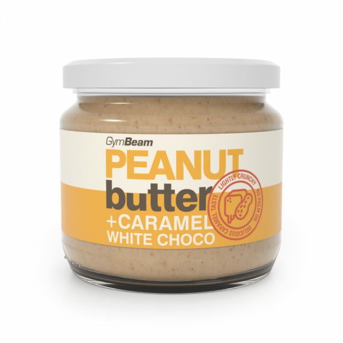 Арахисовое масло GymBeam Peanut Butter with caramel white choco - 340 g