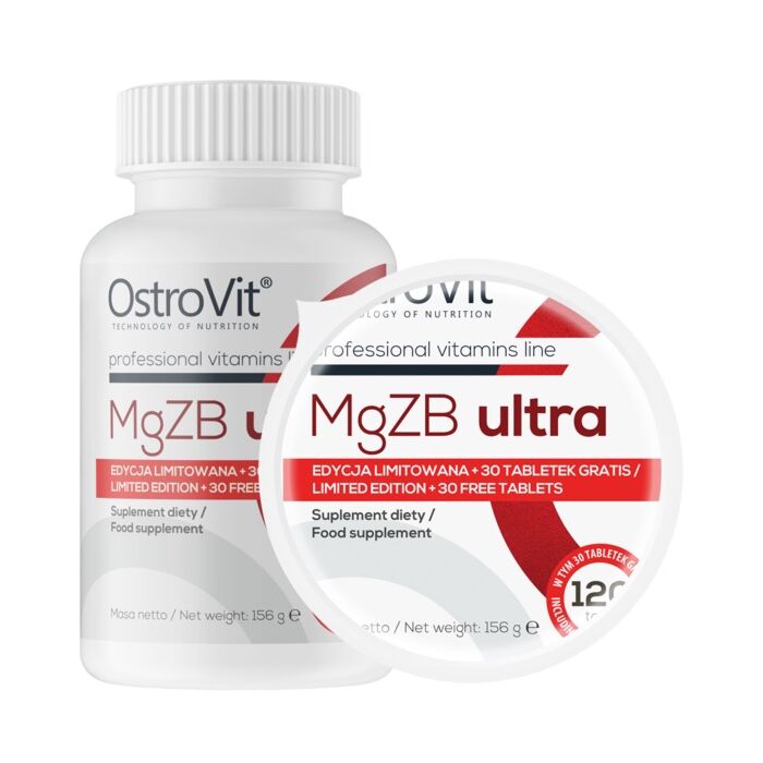 Цинк, магнію аспартат плюс вітамін В6, Вітамин B OstroVit MgZB Ultra 120 таб
