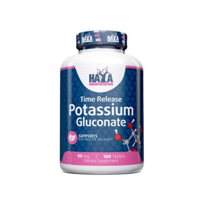 Для здоровья сердца и сосудов Haya Labs Potassium Gluconate 99 mg 100 tablets ( Haya Labs)
