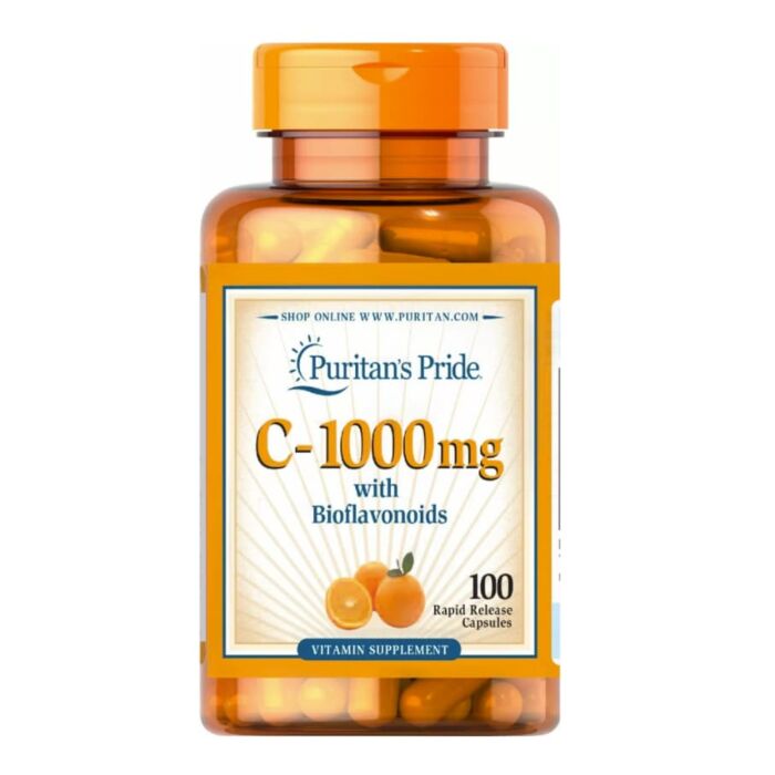 Вітамин С Puritans Pride Vitamin C-1000 mg with Bioflavonoids 100 caps.