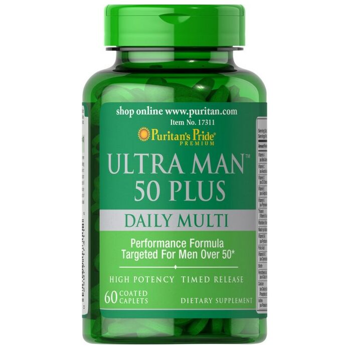 Витамины для мужчин Puritans Pride Ultra Vita Man 50 Plus 60 каплет