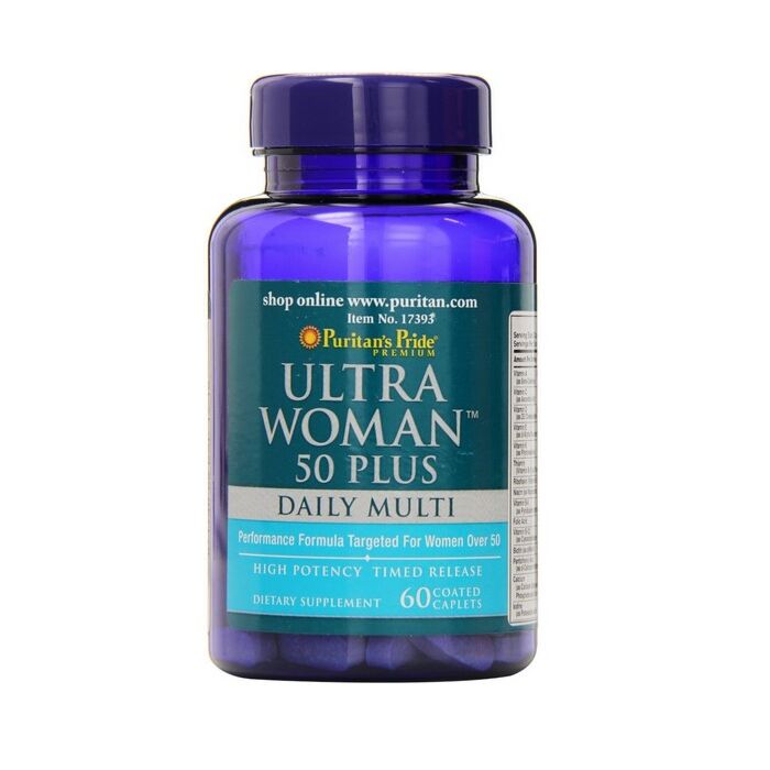 Витамины для женщин Puritans Pride Ultra Woman 50 Plus 60 каплет