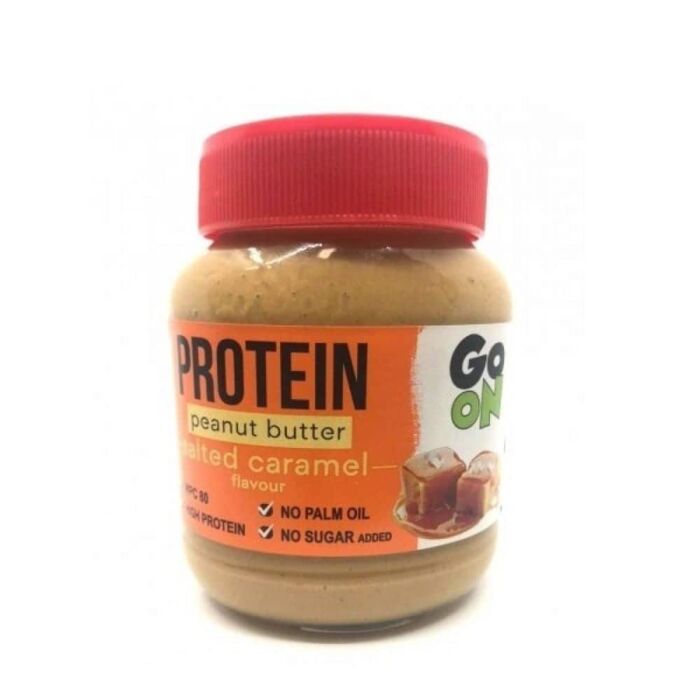 Арахісове масло Go On Nutrition Protein Peanut butter 350 г Salted Caramel (стекло)