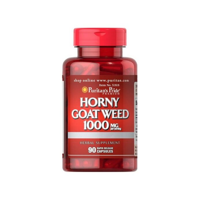 Для мужского здоровья Puritans Pride Horny Goat Weed 1000 mg 90 кап