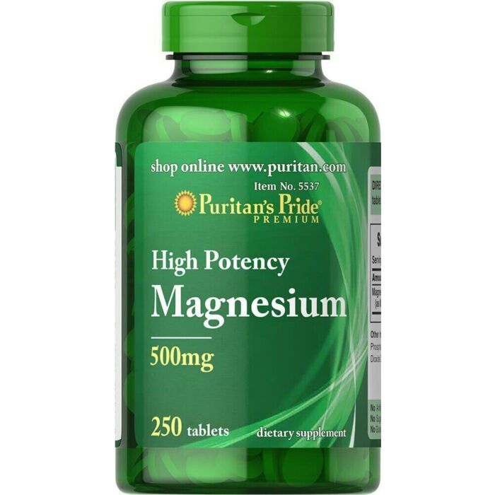 Магній Puritans Pride High Potency Magnesium 500 mg 100 табл