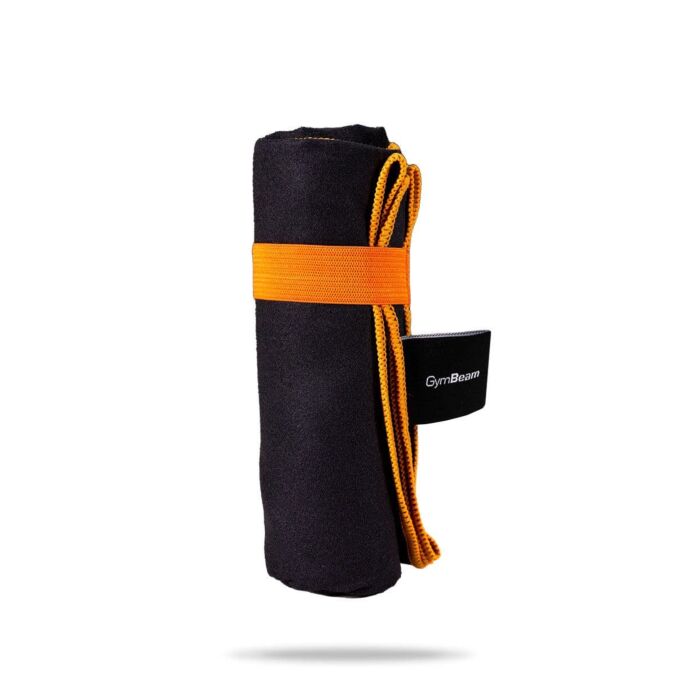 Полотенце GymBeam Спортивное быстросохнущее полотенце Black/Orange