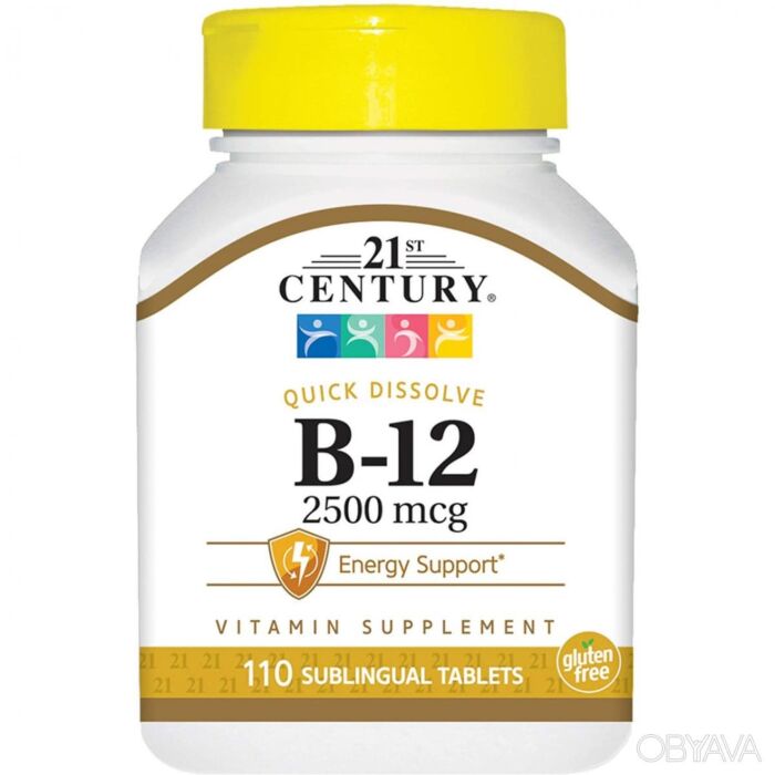 Витамин B 21st Century Витамин В12 2500 мкг, 110 таб.