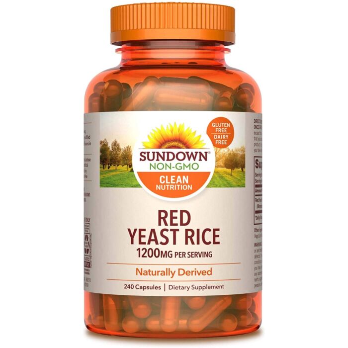 Добавка для здоровья желудка Sundown Naturals Red Yeast Rice 1200mg - 240caps