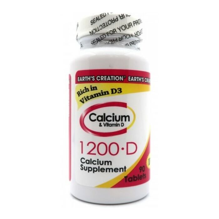Кальций Earth's Creation Calcium 600 mg with Vitamin D 400 IU - 90 таб