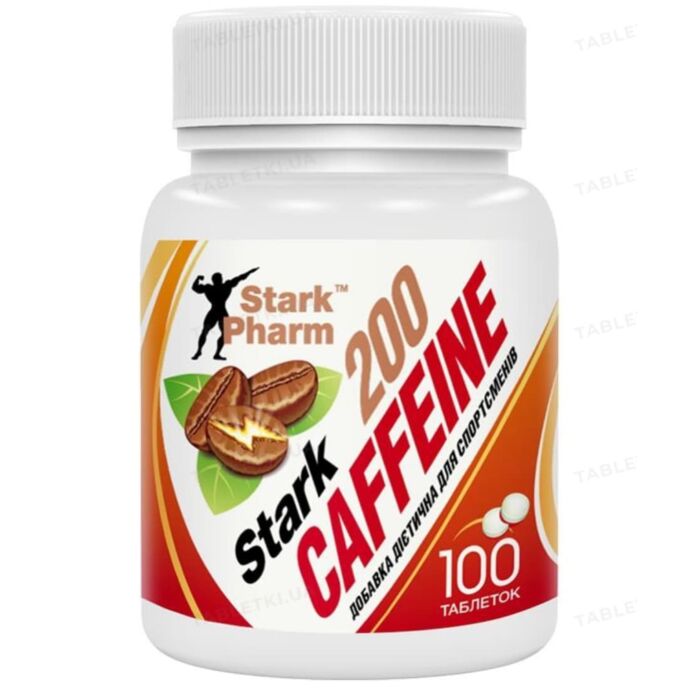 Кофеїн Stark Pharm Stark Caffeine 200 mg, 100 tablets