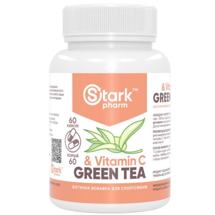 Жироспалювач Stark Pharm Green Tea + Vit C, 60 capsules