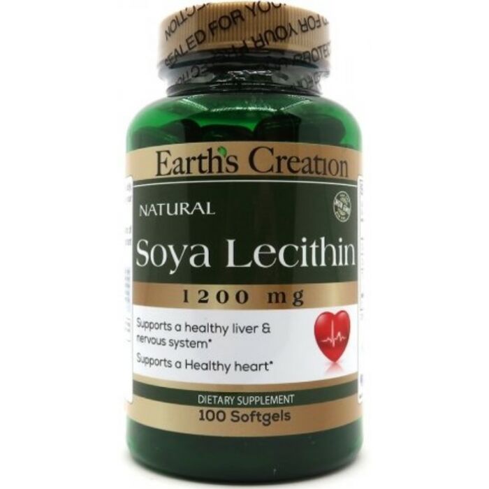 Лецітин Earth's Creation Soya Lecithin 1200 mg - 100 софт гель