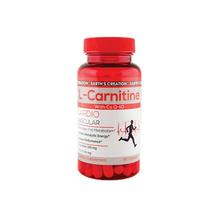 Л-карнітин Earth's Creation L Carnitine 500 mg + Co-Q 10 30 mg - 60 капс