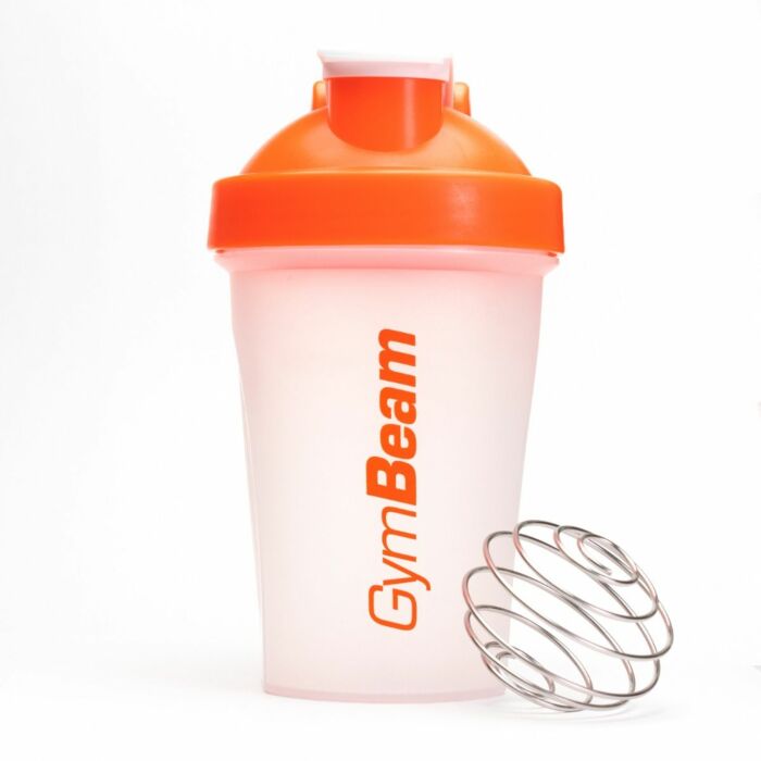 Шейкер GymBeam Blend Bottle, прозрачно - оранжевый, 400 мл