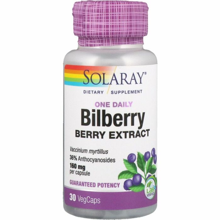 Solaray Bilberry Berry Extract 42 mg 60 caps