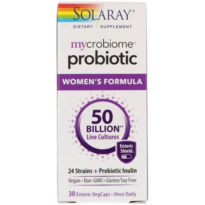 Пробіотики Solaray Mycrobiome Probiotic, Women's Formula, 50 Billion, 30 Enteric VegCaps