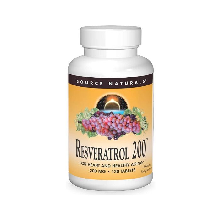 Для здоровья сердца и сосудов Source Naturals Resveratrol 200 200 mg 60 tbs