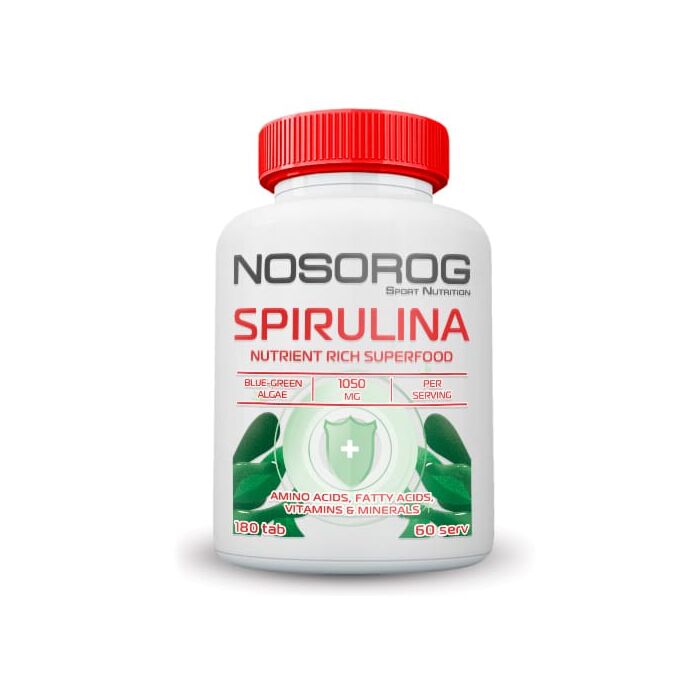 Спеціальна добавка Nosorog Spirulina, 180 таблеток