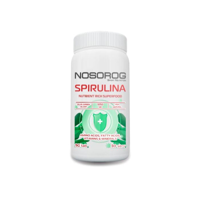 Спеціальна добавка Nosorog Spirulina, 90 таблеток