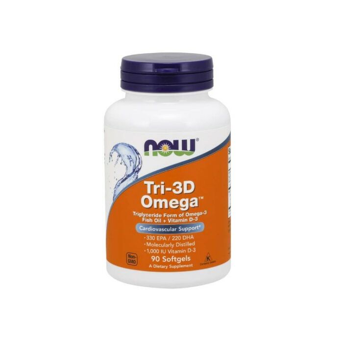 Омега жиры NOW Tri-3D Omega-3 90 капсул