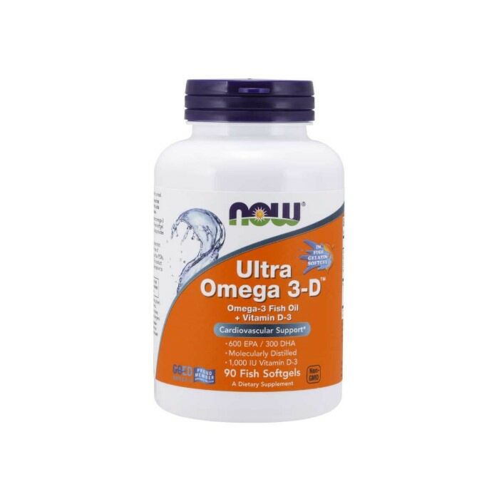 Омега жиры NOW Ultra Omega-3-D 90 софт кап