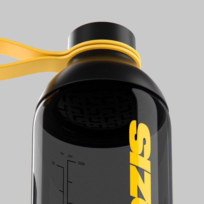 Бутылка для воды  Fusion Bottle Black - Yellow - 600 мл