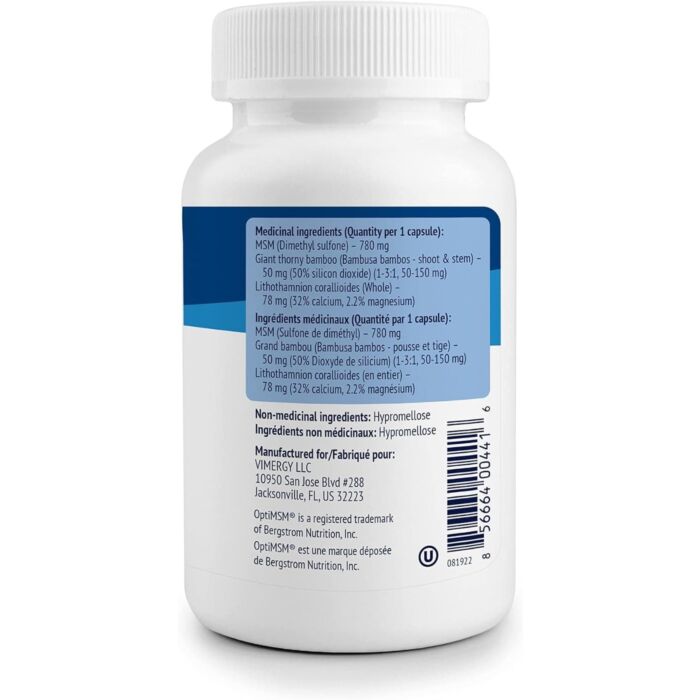 Комплекс для суставов и связок Vimergy Msm with silica salcium 120 capsules