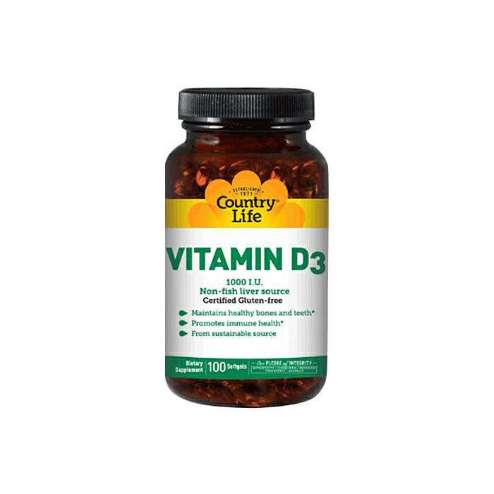 Вітамин D Country Life Vitamin D3 1000 IU 100 капсул