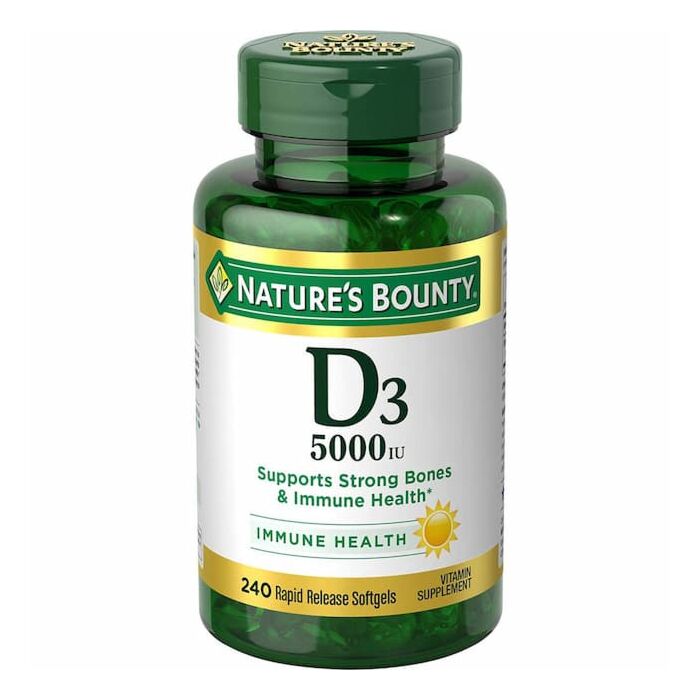 Витамин D Nature's Bounty D3 mcg (5000IU) 150 softgel (10/22)