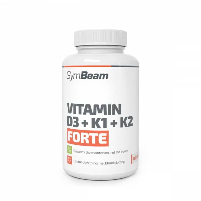 Мультивитаминный комплекс GymBeam Vitamin D3+K1+K2 Forte - 120 caps