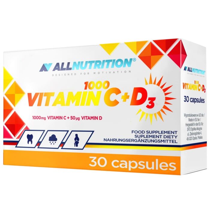 Мультивитаминный комплекс AllNutrition Vitamin C + D3 1000 - 30 caps