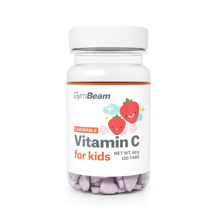 Вітамины для дітей GymBeam Chewable Vitamin C for kids, strawberry, 120 tabs