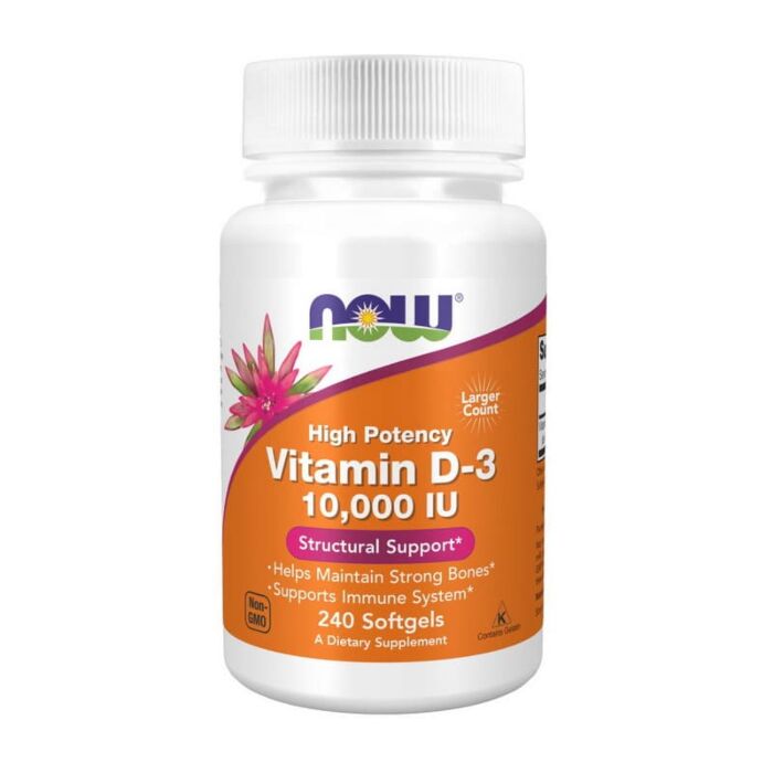 Вітамин D NOW Vitamin D3 10000 IU 240 soft gels