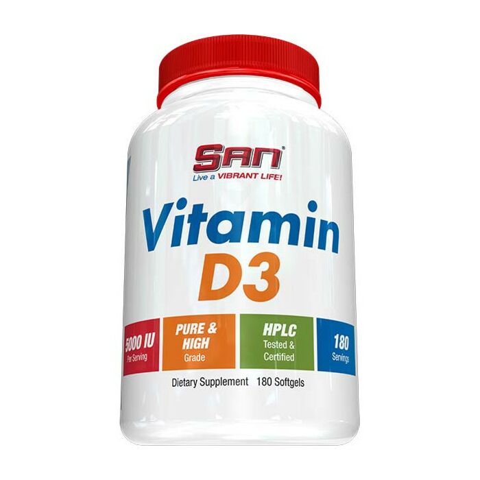 Вітамин D SAN Vitamin D3 5000IU  - 180 капс. (EXP 03/24)