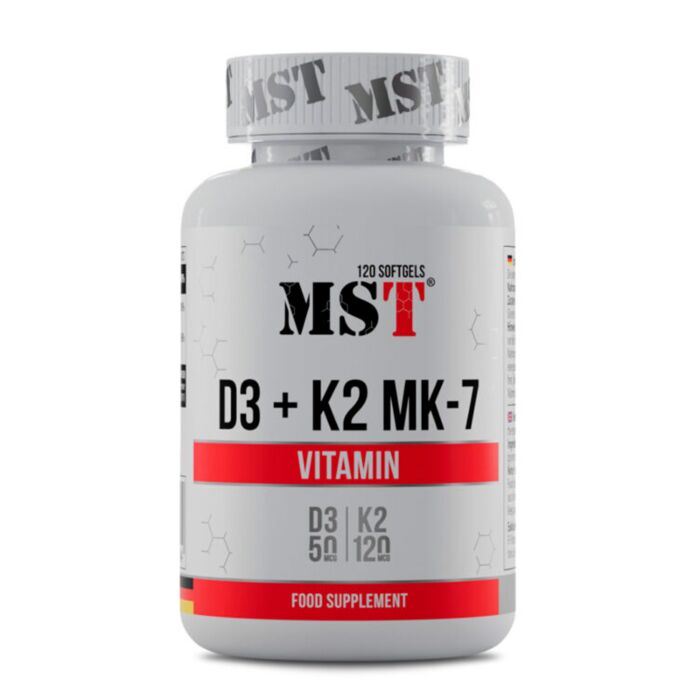 Витамин D, Витамин К-2 MST Vitamin D3+K2 MK-7 120 softgels